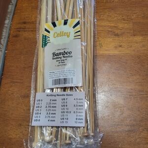 Bamboo Knitting Needles Set - 18 Pair
